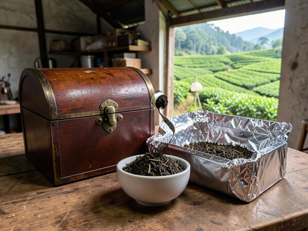 Darjeeling loose-leaf tea packed for export